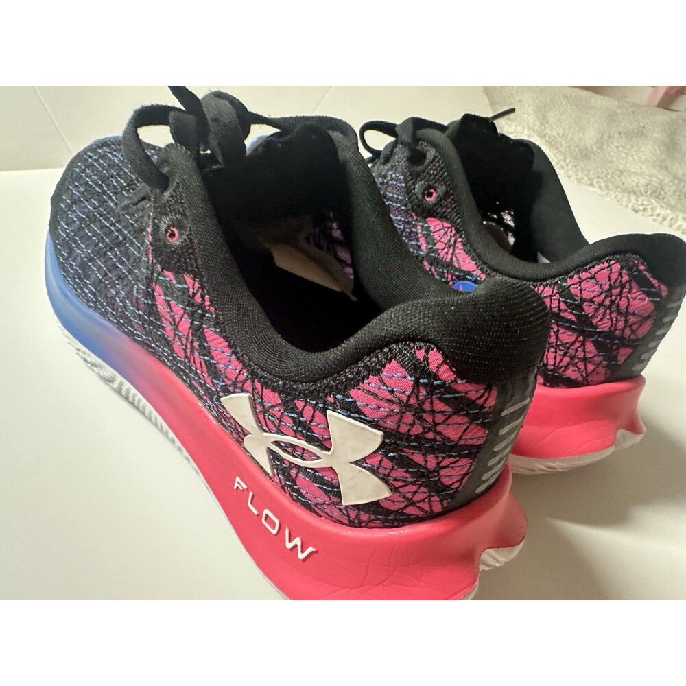 Under Armour Flow Velociti Wind  Running Tenis Black Pink And Blue Size 7 - Picture 9 of 13